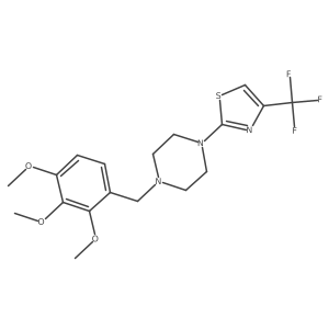 1-[4-(Trifluoromethyl)-1,3-thiazol-2-yl]-4-[(2,3,4-trimethoxyphenyl)methyl]piperazine Structure
