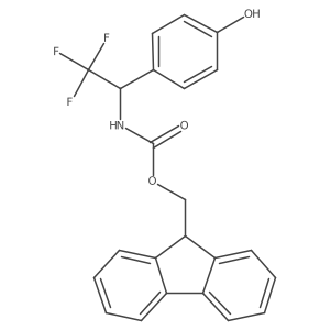 (9H-fluoren-9-yl)methyl N-[(1R)-2,2,2-trifluoro-1-(4-hydroxyphenyl)ethyl]carbamate结构式