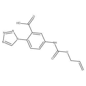 5-{[(prop-2-en-1-yloxy)carbonyl]amino}-2-(1H-1,2,3,4-tetrazol-1-yl)benzoic acid结构式