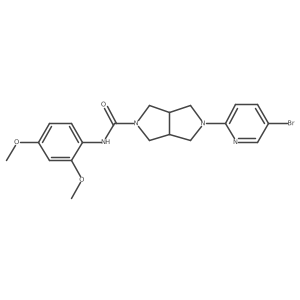 5-(5-bromopyridin-2-yl)-N-(2,4-dimethoxyphenyl)-octahydropyrrolo[3,4-c]pyrrole-2-carboxamide Structure
