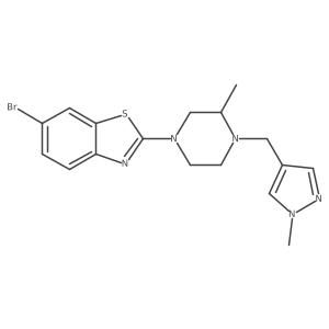 6-bromo-2-{3-methyl-4-[(1-methyl-1H-pyrazol-4-yl)methyl]piperazin-1-yl}-1,3-benzothiazole结构式