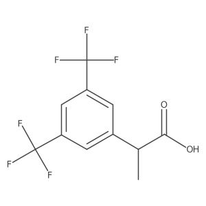 2-[3,5-bis(trifluoromethyl)phenyl]propanoic Acid结构式