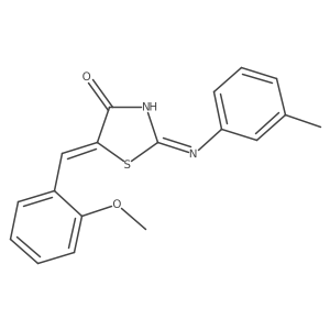 (5Z)-5-(2-methoxybenzylidene)-2-[(3-methylphenyl)amino]-1,3-thiazol-4(5H)-one Structure
