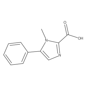 1-Methyl-5-phenyl-1H-imidazole-2-carboxylic acid结构式