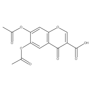 6,7-Diacetoxychromone-3-carboxylic acid Structure