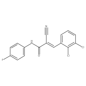 (Z)-2-cyano-3-(2,3-dichlorophenyl)-N-(4-fluorophenyl)prop-2-enamide Structure