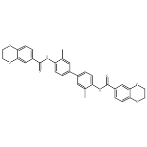 N,N'-(3,3'-dimethyl-[1,1'-biphenyl]-4,4'-diyl)bis(2,3-dihydrobenzo[b][1,4]dioxine-6-carboxamide) Structure