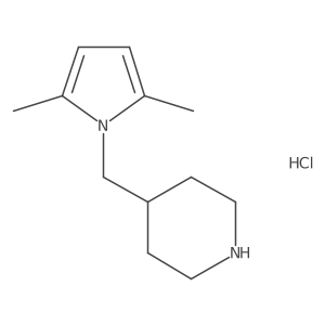4-[(2,5-dimethyl-1H-pyrrol-1-yl)methyl]piperidine hydrochloride结构式