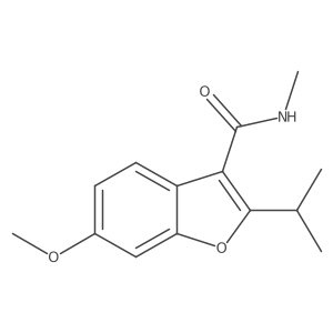 6-Methoxy-N-methyl-2-(1-methylethyl)-3-benzofurancarboxamide结构式