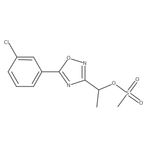 1-[5-(3-Chlorophenyl)-[1,2,4]oxadiazol-3-yl]ethyl methanesulfonate结构式