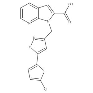 1h-Pyrrolo[2,3-b]pyridine-2-carboxylic acid,1-[[5-(5-chloro-2-thienyl)-3-isoxazolyl]methyl]- Structure