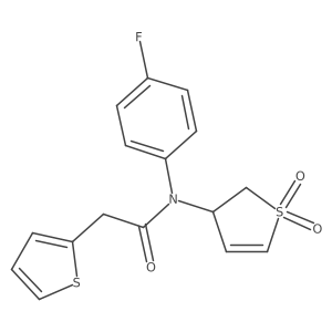 N-(1,1-dioxido-2,3-dihydrothiophen-3-yl)-N-(4-fluorophenyl)-2-(thiophen-2-yl)acetamide Structure