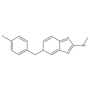 5-[(4-fluorophenyl)methyl]-N-methyl-5H-imidazo[4,5-c]pyridin-2-amine Structure