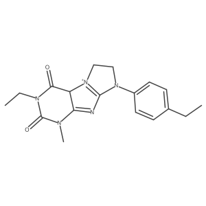 2-ethyl-6-(4-ethylphenyl)-4-methyl-8,9a-dihydro-7H-purino[7,8-a]imidazol-9-ium-1,3-dione结构式