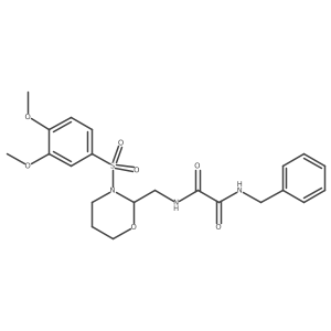 N1-benzyl-N2-((3-((3,4-dimethoxyphenyl)sulfonyl)-1,3-oxazinan-2-yl)methyl)oxalamide Structure