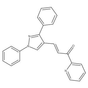 3-(1,3-Diphenyl-1H-pyrazol-4-yl)-1-(2-pyridinyl)-2-propen-1-one结构式