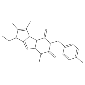 6-Ethyl-2-[(4-fluorophenyl)methyl]-4,7,8-trimethyl-4a,9a-dihydropurino[7,8-a]imidazole-1,3-dione Structure