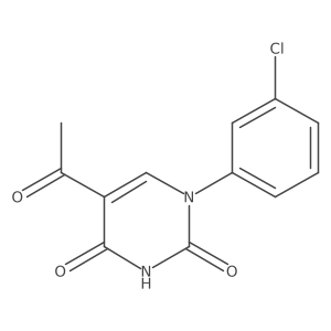 5-Acetyl-1-(3-chlorophenyl)-2,4(1H,3H)-pyrimidinedione结构式