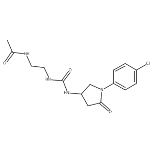 N-(2-(3-(1-(4-chlorophenyl)-5-oxopyrrolidin-3-yl)ureido)ethyl)acetamide Structure