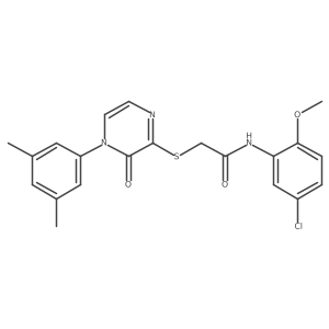 N-(5-chloro-2-methoxyphenyl)-2-((4-(3,5-dimethylphenyl)-3-oxo-3,4-dihydropyrazin-2-yl)thio)acetamide Structure