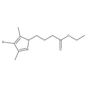 Ethyl 4-bromo-3,5-dimethyl-1H-pyrazole-1-butanoate Structure