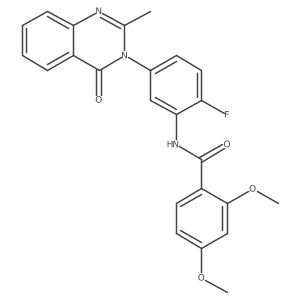N-(2-fluoro-5-(2-methyl-4-oxoquinazolin-3(4H)-yl)phenyl)-2,4-dimethoxybenzamide结构式