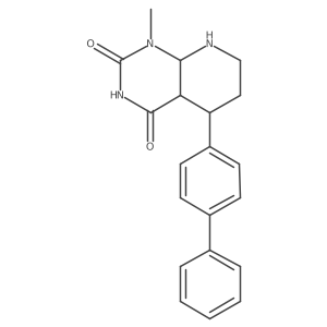 1-Methyl-5-(4-phenylphenyl)-4a,5,6,7,8,8a-hexahydropyrido[2,3-d]pyrimidine-2,4-dione结构式