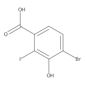 4-Bromo-3-hydroxy-2-iodobenzoic acid Structure