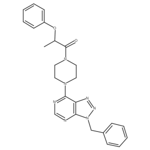 1-(4-(3-benzyl-3H-[1,2,3]triazolo[4,5-d]pyrimidin-7-yl)piperazin-1-yl)-2-phenoxypropan-1-one Structure