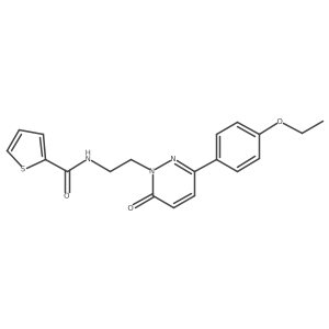 N-(2-(3-(4-ethoxyphenyl)-6-oxopyridazin-1(6H)-yl)ethyl)thiophene-2-carboxamide结构式