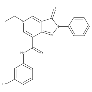 N-(3-bromophenyl)-5-ethyl-3-oxo-2-phenyl-3,5-dihydro-2H-pyrazolo[4,3-c]pyridine-7-carboxamide Structure