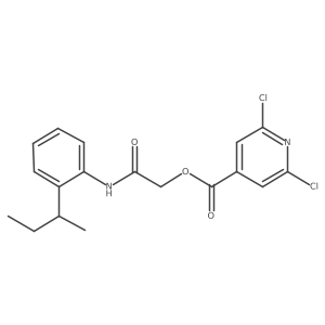 {[2-(Butan-2-yl)phenyl]carbamoyl}methyl 2,6-dichloropyridine-4-carboxylate结构式