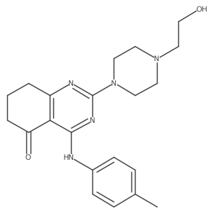2-[4-(2-hydroxyethyl)piperazin-1-yl]-4-[(4-methylphenyl)amino]-7,8-dihydroquinazolin-5(6H)-one Structure