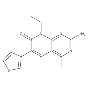 2-Amino-8-ethyl-4-methyl-6-(3-thienyl)pyrido[2,3-d]pyrimidin-7(8h)-one Structure