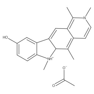 9-Hydroxy-1,2,5,6-tetramethyl-6H-pyrido(4,3-b)carbazolium acetate Structure