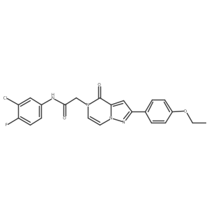 N-(3-chloro-4-fluorophenyl)-2-[2-(4-ethoxyphenyl)-4-oxopyrazolo[1,5-a]pyrazin-5(4H)-yl]acetamide Structure
