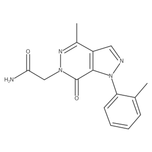 2-(4-methyl-7-oxo-1-(o-tolyl)-1H-pyrazolo[3,4-d]pyridazin-6(7H)-yl)acetamide结构式