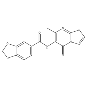 N-(7-methyl-5-oxo-5H-thiazolo[3,2-a]pyrimidin-6-yl)benzo[d][1,3]dioxole-5-carboxamide Structure