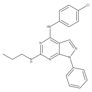 N4-(4-chlorophenyl)-1-phenyl-N6-propyl-1H-pyrazolo[3,4-d]pyrimidine-4,6-diamine Structure