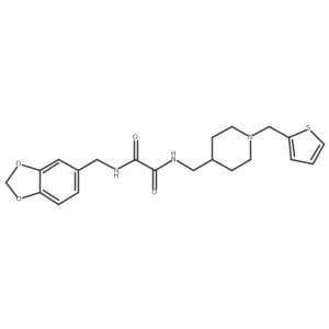 N1-(benzo[d][1,3]dioxol-5-ylmethyl)-N2-((1-(thiophen-2-ylmethyl)piperidin-4-yl)methyl)oxalamide Structure