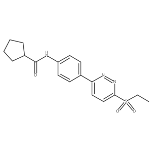 N-(4-(6-(ethylsulfonyl)pyridazin-3-yl)phenyl)cyclopentanecarboxamide Structure