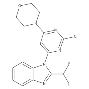 1-(2-Chloro-6-morpholin-4-yl-pyrimidin-4-yl)-2-(difluoromethyl)benzoimidazole结构式