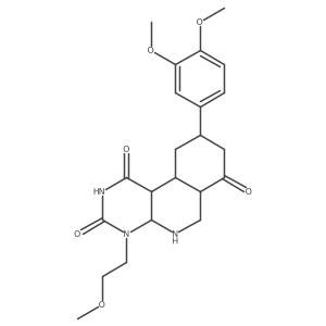 9-(3,4-dimethoxyphenyl)-4-(2-methoxyethyl)-5,6,6a,8,9,10,10a,10b-octahydro-4aH-pyrimido[4,5-c]isoquinoline-1,3,7-trione Structure