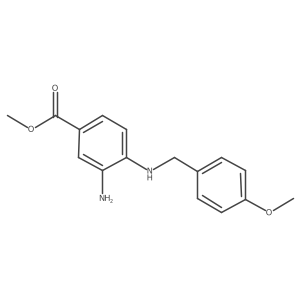 Methyl 3-amino-4-(4-methoxybenzylamino)benzoate结构式