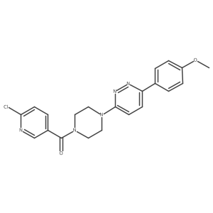 (6-Chloropyridin-3-yl)(4-(6-(4-methoxyphenyl)pyridazin-3-yl)piperazin-1-yl)methanone Structure
