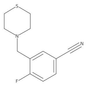 4-Fluoro-3-(thiomorpholinomethyl)benzonitrile结构式