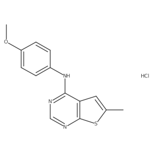 N-(4-methoxyphenyl)-6-methylthieno[2,3-d]pyrimidin-4-amine hydrochloride Structure