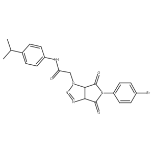 2-(5-(4-bromophenyl)-4,6-dioxo-4,5,6,6a-tetrahydropyrrolo[3,4-d][1,2,3]triazol-1(3aH)-yl)-N-(4-isopropylphenyl)acetamide Structure