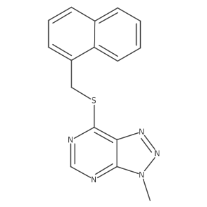 3-methyl-7-((naphthalen-1-ylmethyl)thio)-3H-[1,2,3]triazolo[4,5-d]pyrimidine Structure