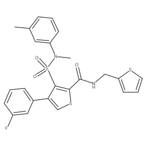 4-(3-fluorophenyl)-3-{[methyl(3-methylphenyl)amino]sulfonyl}-N-(2-thienylmethyl)thiophene-2-carboxamide Structure